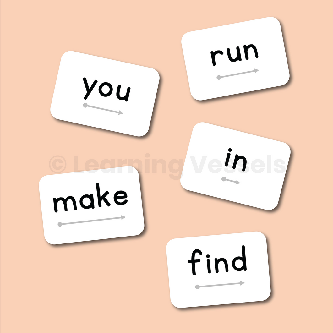 Dolch flash cards – Pre-Primer Sight Words, 40 words