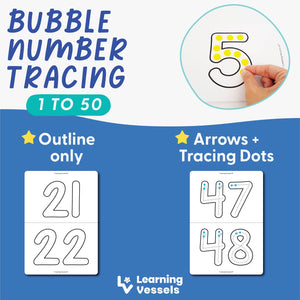 DIY Big Bubble Numbers - 1 to 50 (PDF)